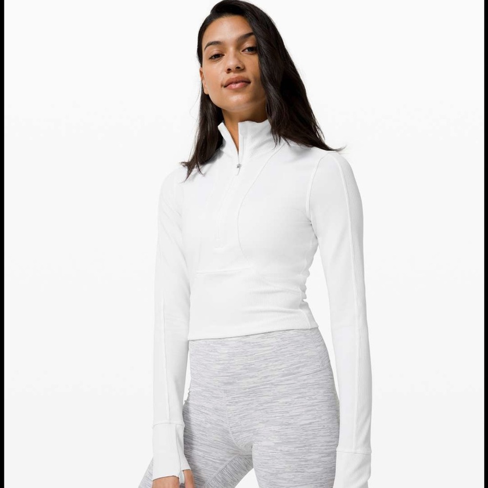 Lululemon Athletica White Long Sleeve Top